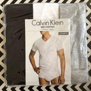 Calvin Klein Men’s V-Neck T-Shirts